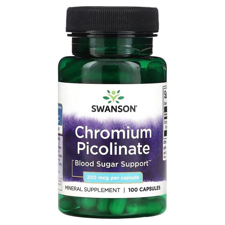 Chromium Picolinate, 200 mcg, 100 Capsules. Swanson