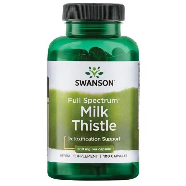 Full Spectrum Milk Thistle, 500 mg, 100 Capsules. Swanson