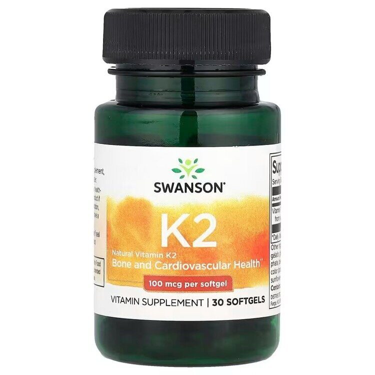 Vitamin K2 - Natural, 100 mcg, 30 Softgels. Swanson